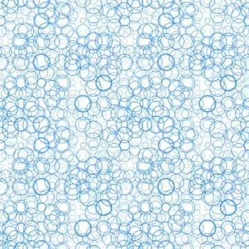 Seamless pattern with circles, bubbles. Aqua, water, sparkling water texture Stock Illustration