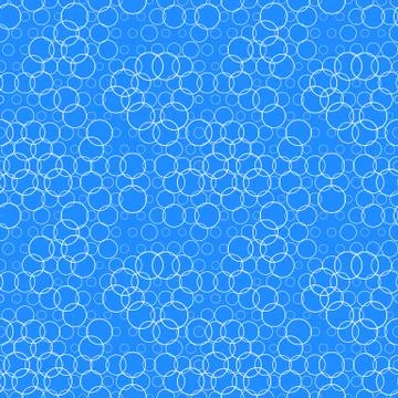 Seamless pattern with circles, bubbles. Aqua, water, sparkling water texture Stock Illustration