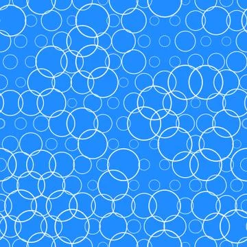 Seamless pattern with circles, bubbles. Aqua, water, sparkling water texture Illustrazione stock