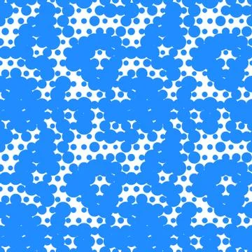 Seamless pattern with circles, bubbles. Aqua, water, sparkling water texture Stock Illustration