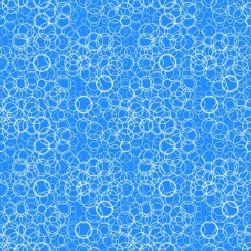 Seamless pattern with circles, bubbles. Aqua, water, sparkling water texture Stock Illustration