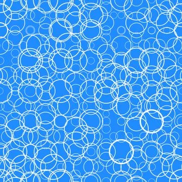 Seamless pattern with circles, bubbles. Aqua, water, sparkling water texture Stock Illustration