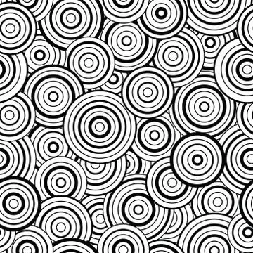 Seamless pattern with circles of different size on transparent background. Stock Illustration