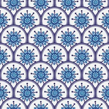 Seamless pattern of circles Stock Illustration