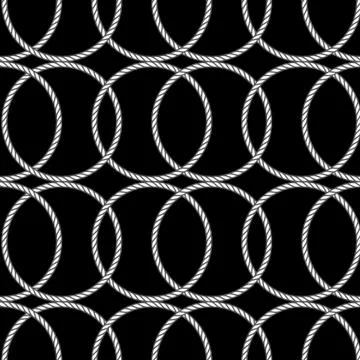 Seamless pattern of circles knotted Stock Illustration