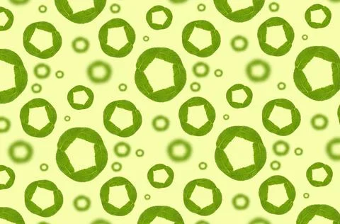 Seamless pattern with circles on a light green background. Stock Photos