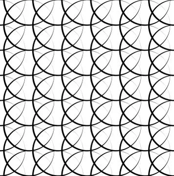 Seamless pattern with circles. Monochrome vector background. Illustrazione stock