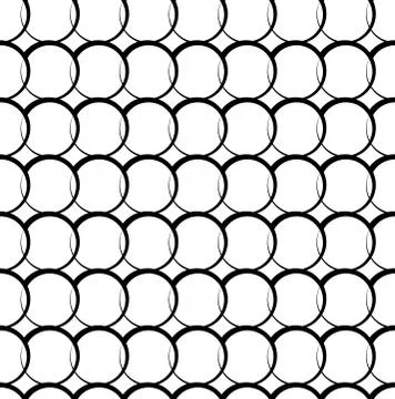 Seamless pattern with circles. Monochrome vector background. Illustrazione stock