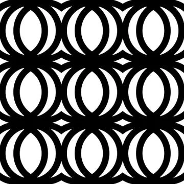 Seamless pattern with circles. Monochrome vector background. Illustrazione stock