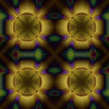 Seamless Pattern Circles Psychedelic Gradient Gold Stock Illustration