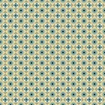 Seamless pattern with circles, squares and dots Stock Illustration