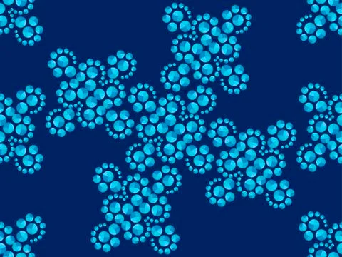 Seamless pattern with circles for textiles and fabrics. Vector illustration. Stock Illustration