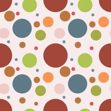 Seamless pattern. Circles of various sizes, colors Stock Illustration