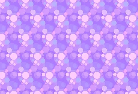 Seamless pattern with circles. Vector illustration. Purple background. Stock Illustration