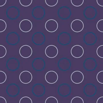 Seamless pattern from circles on violet background. Stock Illustration