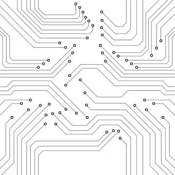 Seamless pattern of circuit board Illustrazione stock