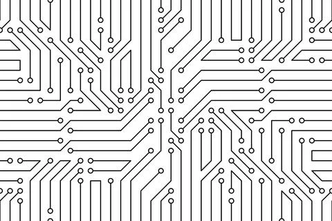 Seamless pattern with Circuit board Stockillustratie