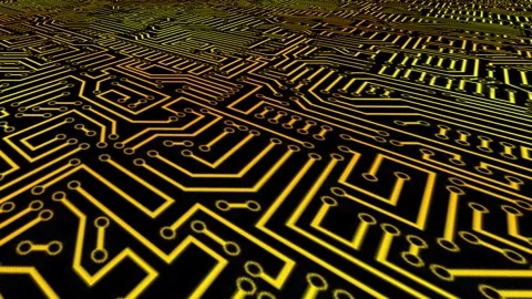 Seamless pattern of a circuit board - perfect for music video background Stock Footage 232526785
