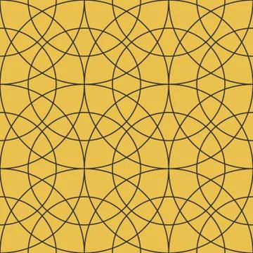 Seamless pattern of circular lines in the Oriental style Stock Illustration