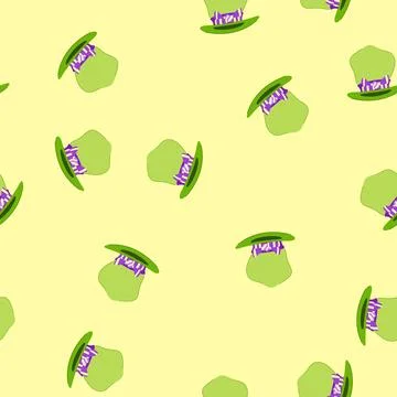 Seamless pattern circus magician hat cartoon vector イラスト素材