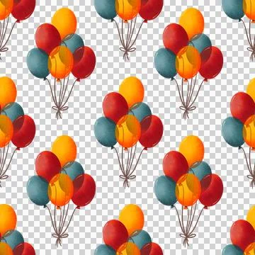 Seamless pattern with circus props. Design featuring bright, festive decorations Stock Illustration