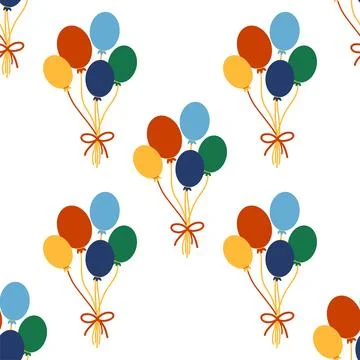 Seamless pattern with CIRCUS theme. Clowns, strongmen, lions, magic hat, hare Illustrazione stock