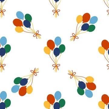 Seamless pattern with CIRCUS theme. Clowns, strongmen, lions, magic hat, hare Illustrazione stock