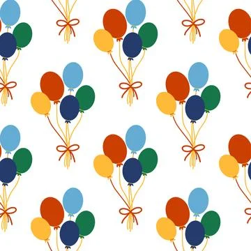 Seamless pattern with CIRCUS theme. Clowns, strongmen, lions, magic hat, hare Illustrazione stock