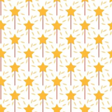 Seamless pattern with CIRCUS theme. Clowns, strongmen, lions, magic hat, hare Illustrazione stock