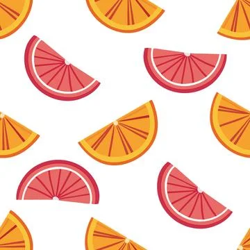 Seamless pattern with citrus fruits. Stock Illustration