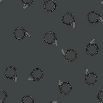 Seamless pattern city bicycle lock cartoon vector 스톡 일러스트