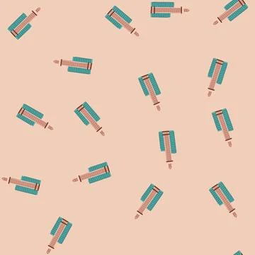 Seamless pattern city skyscraper cartoon vector Illustrazione stock