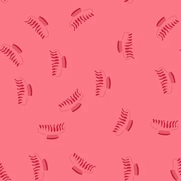 Seamless pattern clasp hair clip cartoon vector Illustrazione stock