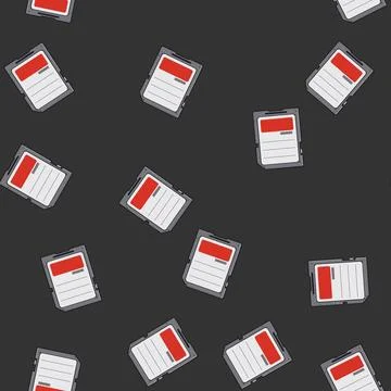 Seamless pattern class sd card cartoon vector 스톡 일러스트
