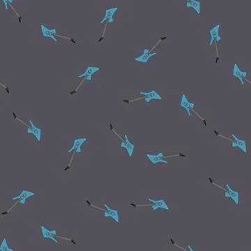 Seamless pattern classic electric guitar cartoon vector Stock Illustration