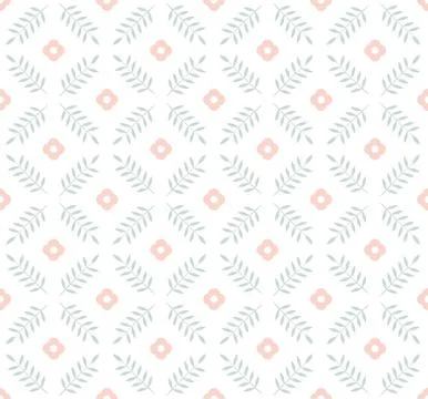 Seamless pattern in classic English style. Leaves and flowers classic pattern Stock Illustration
