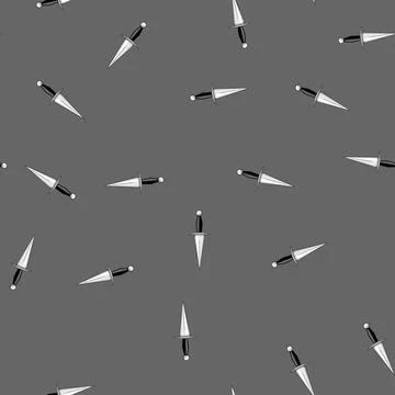 Seamless pattern Classic medieval dagger weapon on white background Stock Illustration