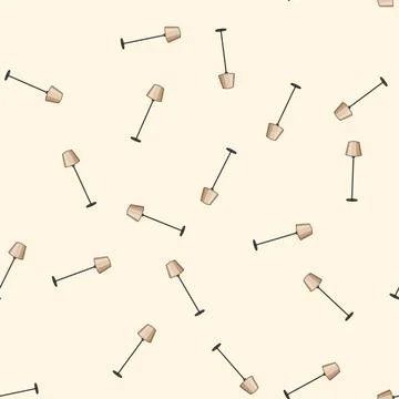 Seamless pattern classic torchere cartoon vector Stock Illustration