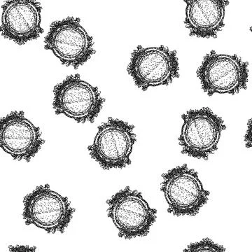 Seamless pattern classic vintage mirror sketch hand drawn Illustrazione stock