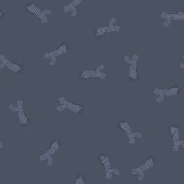 Seamless pattern classic winter scarf man cartoon vector イラスト素材