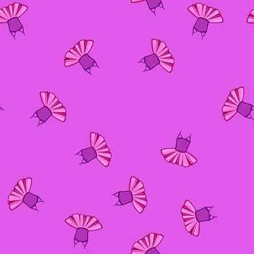 Seamless pattern classical ballerina dress cartoon vector Stock Illustration
