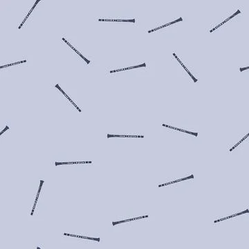 Seamless pattern classical clarinet cartoon vector Illustrazione stock