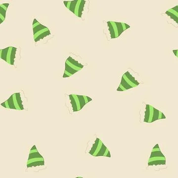 Seamless pattern claus elf santa hat cartoon vector Stock Illustration