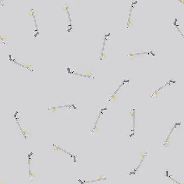 Seamless pattern claw grabber tool cartoon vector Stock Illustration
