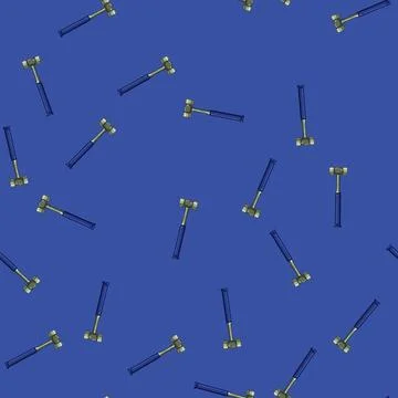Seamless pattern claw hammer tool cartoon vector 스톡 일러스트