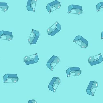Seamless pattern clean basin plastic cartoon vector Stock Illustration