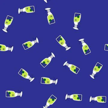 Seamless pattern clean bathroom cleaner cartoon vector Stock Illustration