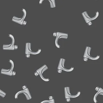 Seamless pattern clean bathroom faucet cartoon vector Stock Illustration