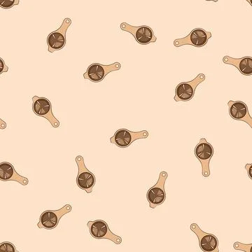 Seamless pattern clean egg separator tool cartoon vector Stock Illustration