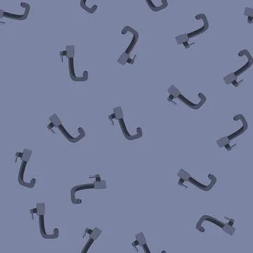 Seamless pattern clean kitchen faucet cartoon vector Stock Illustration